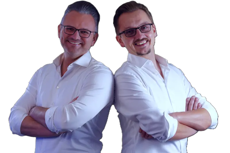 Andreas Neudorf links und Mathias Ebert rechts, Gründer von SynerGO Consulting